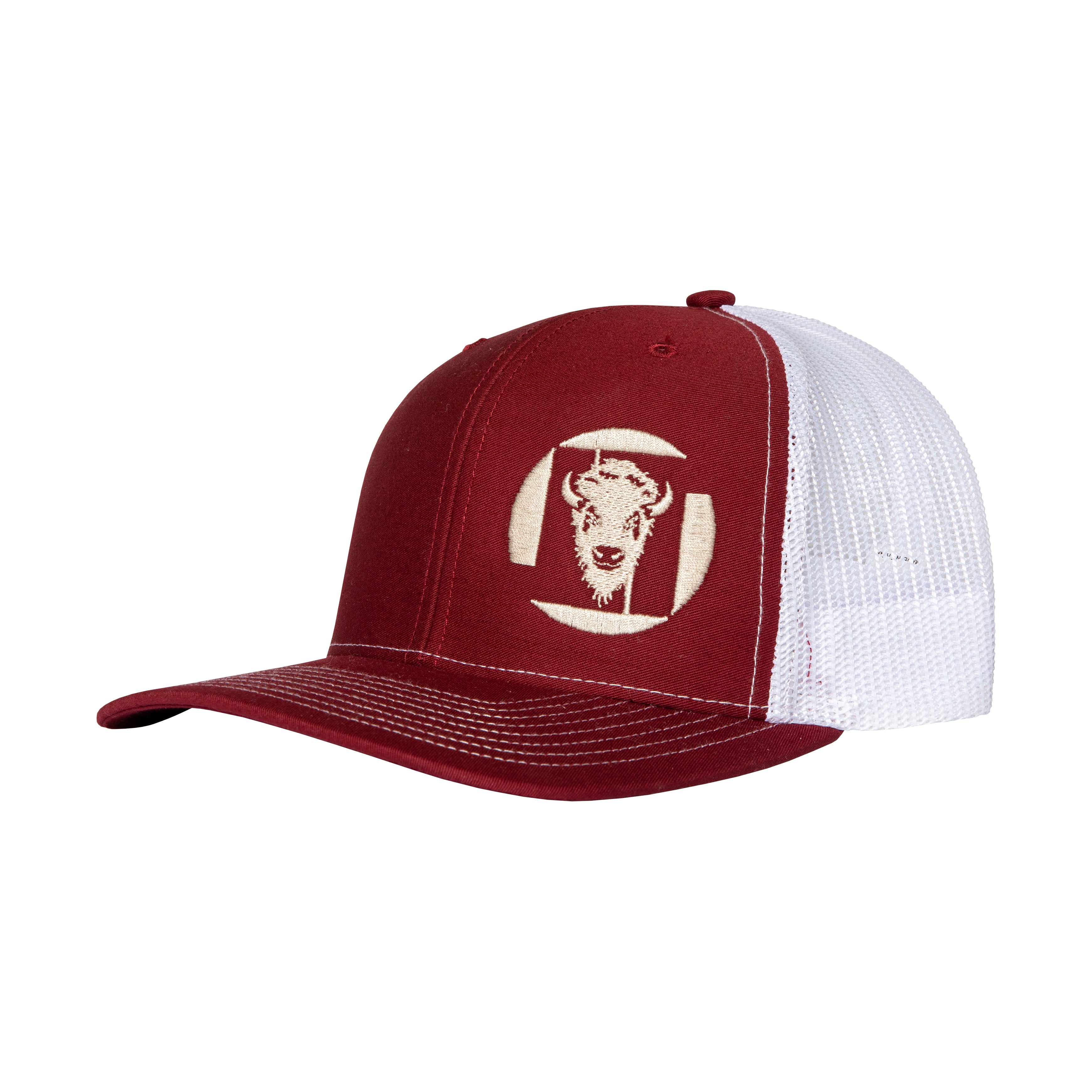 LT Logo Hat Maroon Crown/Brim with White Mesh Back (2 logo color options)
